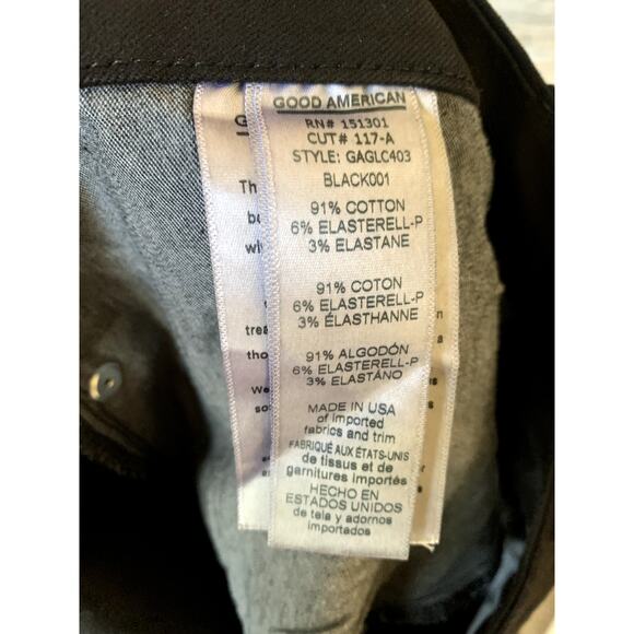 Good American Good Legs Crop Skinny Jeans in Black Plus Size 22 NWT - Picture 6 of 9